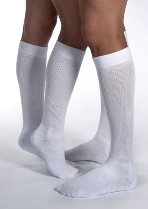 BSN Medical Compression Stocking JOBST® ActiveWear Knee High Large White Closed Toe