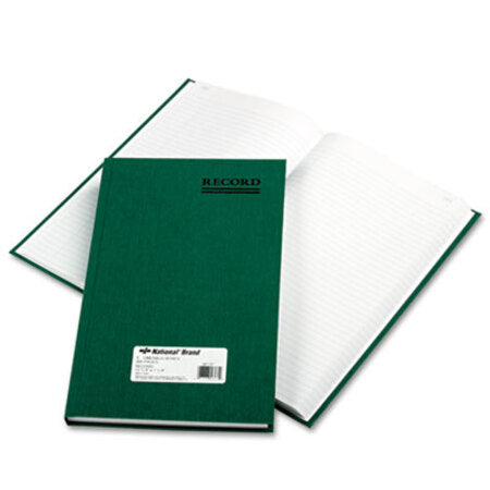 National® Emerald Series Account Book, Green Cover, 300 Pages, 12 1/4 x 7 1/4