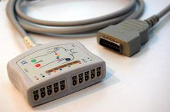 Sage Services Group EKG Trunk Cable Sage Services Reusable EKG Trunk Cable, 15-pin Connector Monitor Side, 10 Lead, 2.5m