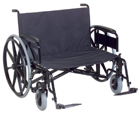 Graham-Field Bariatric Wheelchair Regency XL 2000 Heavy Duty Full Length Arm Removable Arm Style Swing-Away Elevating Legrest Black Upholstery 28 Inch Seat Width 700 lbs. Weight Capacity