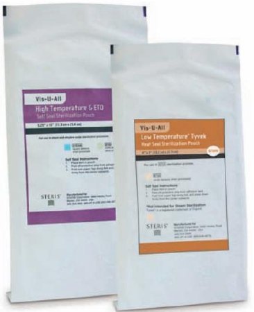 Steris Sterilization Pouch Vis-U-All™ Ethylene Oxide (EO) Gas / Dry Heat 16 X 16 Inch Transparent / Purple Self Seal Paper / Film