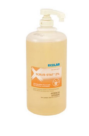 Ecolab Surgical Scrub Scrub-Stat™ 2% 1000 mL Pump Bottle 2% Strength CHG (Chlorhexidine Gluconate) NonSterile