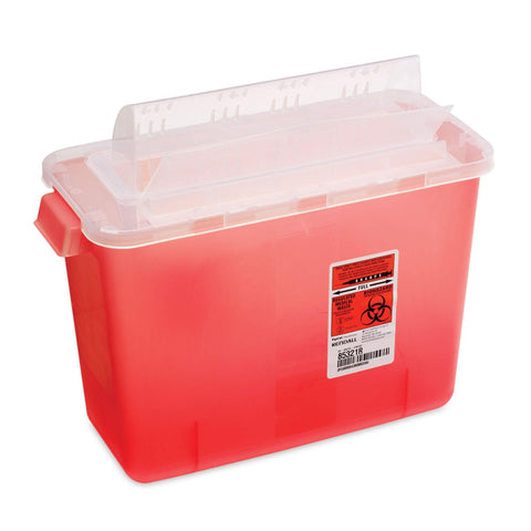 8 Quart Sharps Container 8qt • 13.75"W x 6"D x 11.5"H ,10 / pk - Axiom Medical Supplies