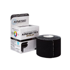Fabrication Enterprises Kinesiology Tape Kinesio® Tex Gold™ Water Resistant Cotton 2 Inch X 5-1/2 Yard Black NonSterile
