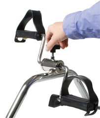 Fabrication Enterprises Pedal Exerciser CanDo® Knock-Down Portable Adjustable Resistance Levels 11 X 17 X 22 Inch Black / Silver