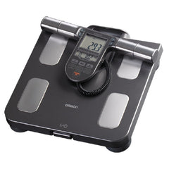 Omron Healthcare Total Body Composition Analyzer Stand On OMRON® LCD Display 330 lbs. Black / Silver