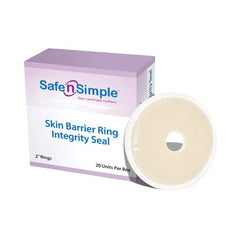 Safe N Simple Skin Barrier Ring Safe-n'Simple Integrity Mold to Fit, Standard Wear Adhesive without Tape Without Flange Universal System Hydrocolloid 2 Inch Diameter