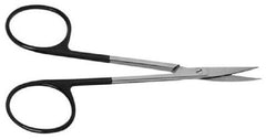 V. Mueller Iris Scissors V.Mueller® SuperCut 4-1/2 Inch Length Surgical Grade Stainless Steel NonSterile Finger Ring Handle Curved Sharp Tip / Sharp Tip - M-800514-4856 - Each