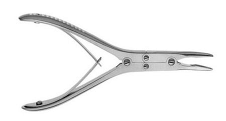 V. Mueller Rongeur Forceps V. Mueller® McIndoe 6 Inch Length Slightly Curved Double Action, 5 mm - M-800530-1969 - Each