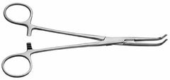 V. Mueller Gall Duct Forceps Lahey 7-1/2 Inch Length Surgical Grade Stainless Steel Angled 90° Cross Serrated Tips with Longitudinal Serrations - M-800612-4865 - Each