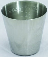V. Mueller Graduated Medicine Cup 2 oz. Silver Stainless Steel Reusable