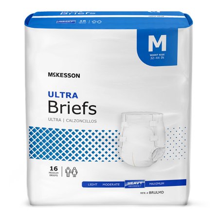 Unisex Adult Incontinence Brief McKesson Ultra Medium Disposable Heavy Absorbency - M-800832-2241 - Case of 6