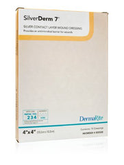 DermaRite Industries Silver Wound Contact Layer Dressing SilverDerm7® 4 X 4 Inch Square Sterile