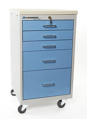 Lakeside Manufacturing Medication Cart Steel 18 X 18-1/2 X 34 Inch Slate Blue 1 Drawer, 6 Inch / 3 Drawers, 3 Inch / 1 Drawer, 9 Inch