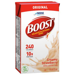Nestle Healthcare Nutrition Oral Supplement Boost® Creamy Strawberry Flavor Ready to Use 8 oz. Carton