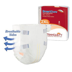 Principle Business Enterprises Unisex Adult Incontinence Brief Tranquility SmartCore™ 2X-Large Disposable Heavy Absorbency - M-801664-3194 - Pack of 8