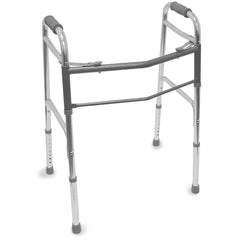 DMI Lightweight Folding Walker with Two Button Release, Silver/Gray AM-802-1044-0600