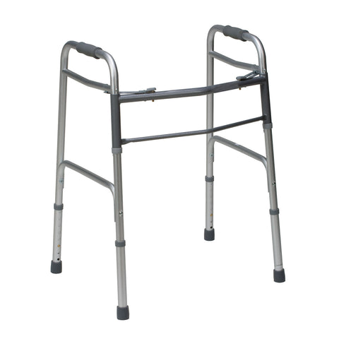 DMI Bariatric Two-Button Release Aluminum Folding Walker, Silver/Gray AM-802-1079-0600