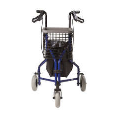 DMI 3-Wheel Folding Aluminum Rollator Walker, Royal Blue AM-802-2014-2100