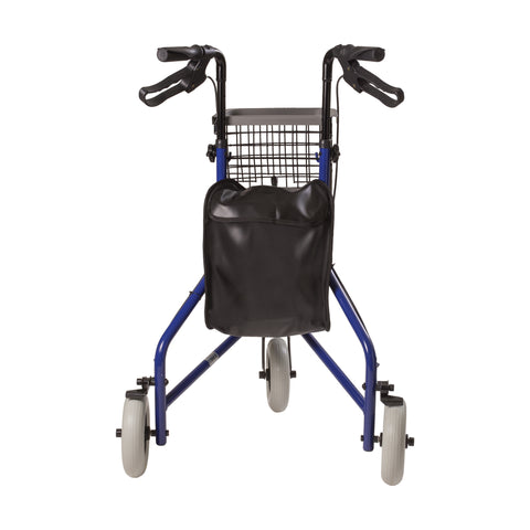 DMI 3-Wheel Folding Aluminum Rollator Walker, Royal Blue AM-802-2014-2100