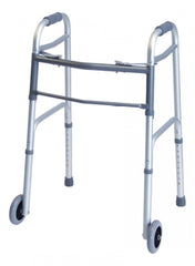Graham-Field Dual Release Folding Walker Adjustable Height Lumex® Everyday Aluminum Frame 25-1/2 to 32-1/2 Inch Height