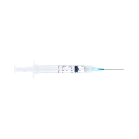 Sol-Millennium Medical Syringe with Hypodermic Needle Sol-Care™ 3 mL 20 Gauge 1 Inch Detachable Needle Retractable Needle