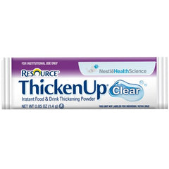 Nestle Healthcare Nutrition Food and Beverage Thickener Resource® Thickenup® Clear 1.4 Gram Individual Packet Unflavored Powder Consistency Varies By Preparation