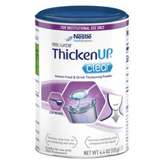 Nestle Healthcare Nutrition Food and Beverage Thickener Resource® Thickenup® Clear 4.4 oz. Canister Unflavored Powder Consistency Varies By Preparation