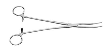 V. Mueller Cardiovascular Forceps V. Mueller® DeBakey-Cooley 10 Inch Length Slightly Curved Cross Serrated Tips with Longitudinal Serrations - M-802480-4729 - Each