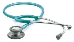 American Diagnostic Corp Classic Stethoscope Adscope® 603 Caribbean Blue 1-Tube 22 Inch Tube Double-Sided Chestpiece