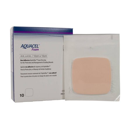 Convatec Foam Dressing Aquacel® 4 X 4 Inch Square Non-Adhesive without Border Sterile