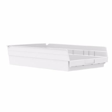 Akro-Mils Shelf Bin Akro-Mils® White Industrial Grade Polymers 4 X 11-1/8 X 17-7/8 Inch - M-802679-4984 - CT/12