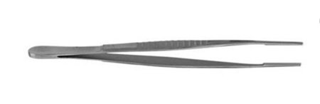 V. Mueller Vascular Tissue Forceps V. Mueller® DeBakey 7-3/4 Inch Length Surgical Grade Stainless Steel NonSterile NonLocking Thumb Handle Straight Heavy 2.5 mm Wide Jaws - M-802685-3313 - Each