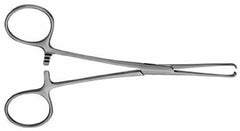 V. Mueller Tissue Forceps V. Mueller® Allis 5 Inch Length Surgical Grade Stainless Steel NonSterile Ratchet Lock Finger Ring Handle Straight Delicate 3 X 4 Teeth - M-802738-4851 - Each