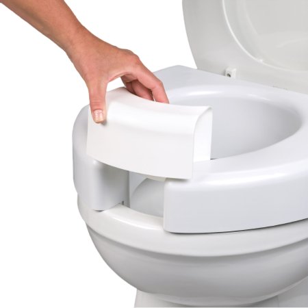 Maddak Bariatric Raised Toilet Seat 3 Inch Height White 600 lbs. Weight Capacity