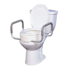 Patterson Medical Supply Raised Toilet Seat with Arms drive™ 3-1/2 Inch Height White 300 lbs. Weight Capacity