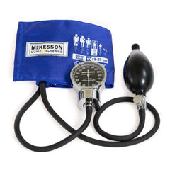 Aneroid Sphygmomanometer with Cuff McKesson LUMEON™ 2-Tube Pocket Size Hand Held Small Adult / Child Small Cuff