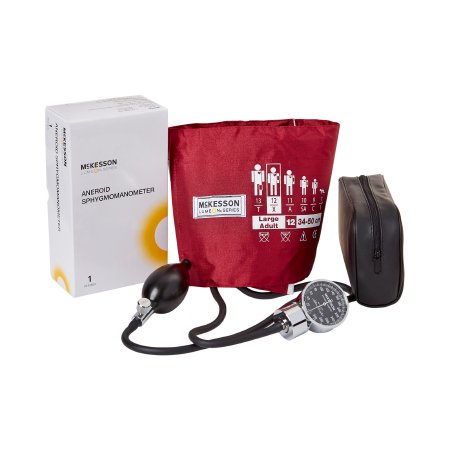 Aneroid Sphygmomanometer with Cuff McKesson LUMEON™ 2-Tube Pocket Size Hand Held Adult Large Cuff