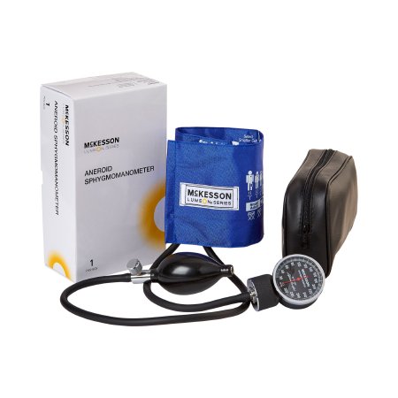 Aneroid Sphygmomanometer with Cuff McKesson LUMEON™ 2-Tube Pocket Size Hand Held Small Adult / Child Small Cuff