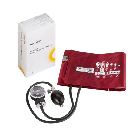 Aneroid Sphygmomanometer with Cuff McKesson LUMEON™ 2-Tube Pocket Size Hand Held Adult Large Cuff