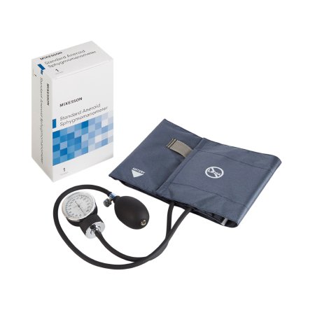 Aneroid Sphygmomanometer with Cuff McKesson Brand 2-Tube Pocket Size Hand Held Adult Large Cuff