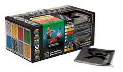 Fabrication Enterprises Exercise Resistance Band CanDo® Low Powder Black 5 Inch X 4 Foot X-Heavy Resistance