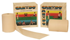 Fabrication Enterprises Exercise Resistance Band CanDo® Low Powder Tan 5 Inch X 50 Yard 2X-Light Resistance