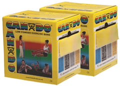 Fabrication Enterprises Exercise Resistance Band CanDo® Low Powder Yellow 5 Inch X 50 Yard X-Light Resistance