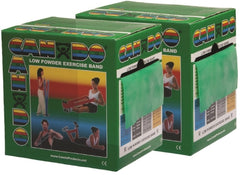 Fabrication Enterprises Exercise Resistance Band CanDo® Low Powder Green 5 Inch X 50 Yard Medium Resistance
