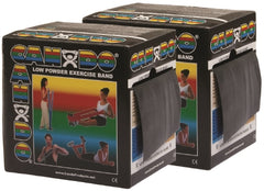 Fabrication Enterprises Exercise Resistance Band CanDo® Low Powder Black 5 Inch X 50 Yard X-Heavy Resistance