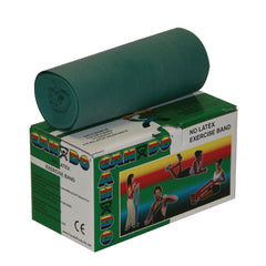 Fabrication Enterprises Exercise Resistance Band CanDo® Green 5 Inch X 6 Yard Medium Resistance
