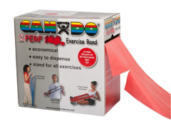 Fabrication Enterprises Exercise Resistance Band CanDo® Perf 100™ Red 5 Inch X 100 Yard Light Resistance