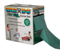 Fabrication Enterprises Exercise Resistance Band CanDo® Perf 100™ Green 5 Inch X 100 Yard Medium Resistance