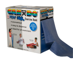 Fabrication Enterprises Exercise Resistance Band CanDo® Perf 100™ Blue 5 Inch X 100 Yard Heavy Resistance